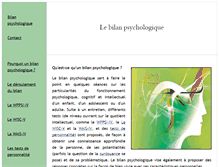 Tablet Screenshot of bilan-psychologique.com